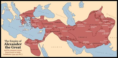 A map of Alexander The Great Empire
